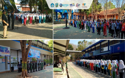 Kegiatan Jalan Sehat dan Latihan Baris Berbaris Meriahkan MPLS Peserta Didik Baru Kelas X SMKN 1 Tuban